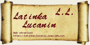 Latinka Lučanin vizit kartica
